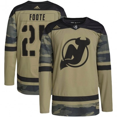 Youth Authentic New Jersey Devils Nolan Foote Adidas Military Appreciation Practice Jersey - Camo