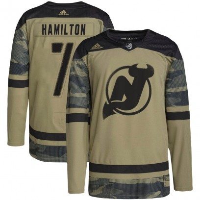 Youth Authentic New Jersey Devils Dougie Hamilton Adidas Military Appreciation Practice Jersey - Camo