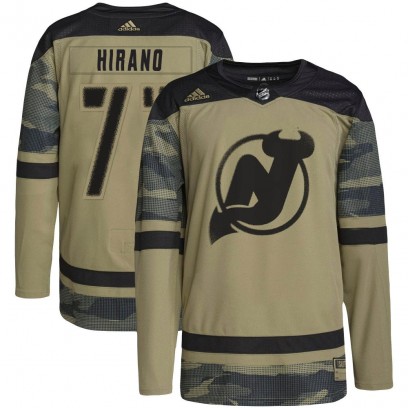 Youth Authentic New Jersey Devils Yushiroh Hirano Adidas Military Appreciation Practice Jersey - Camo
