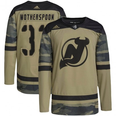 Youth Authentic New Jersey Devils Tyler Wotherspoon Adidas Military Appreciation Practice Jersey - Camo