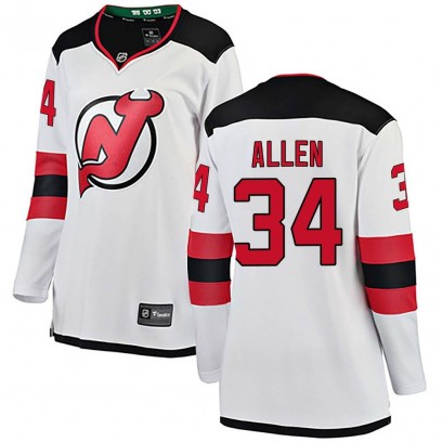 Women's Breakaway New Jersey Devils Jake Allen Fanatics Branded Away Jersey - White
