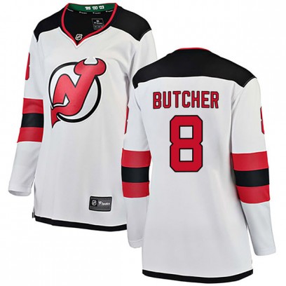 Women's Breakaway New Jersey Devils Will Butcher Fanatics Branded Away Jersey - White