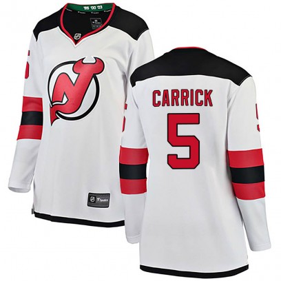 Women's Breakaway New Jersey Devils Connor Carrick Fanatics Branded Away Jersey - White