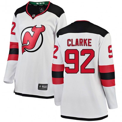 Women's Breakaway New Jersey Devils Graeme Clarke Fanatics Branded Away Jersey - White