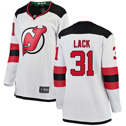 Women's Breakaway New Jersey Devils Eddie Lack Fanatics Branded Away Jersey - White