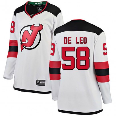 Women's Breakaway New Jersey Devils Chase De Leo Fanatics Branded Away Jersey - White