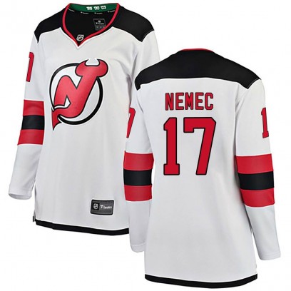 Women's Breakaway New Jersey Devils Simon Nemec Fanatics Branded Away Jersey - White