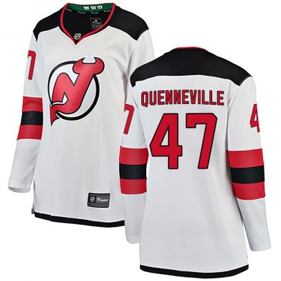 Women's Breakaway New Jersey Devils John Quenneville Fanatics Branded Away Jersey - White