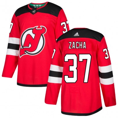 Youth Authentic New Jersey Devils Pavel Zacha Adidas Home Jersey - Red