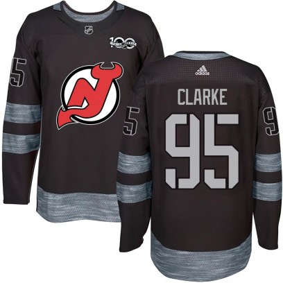 Youth Authentic New Jersey Devils Graeme Clarke 1917-2017 100th Anniversary Jersey - Black