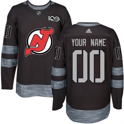 Youth Authentic New Jersey Devils Custom Custom 1917-2017 100th Anniversary Jersey - Black