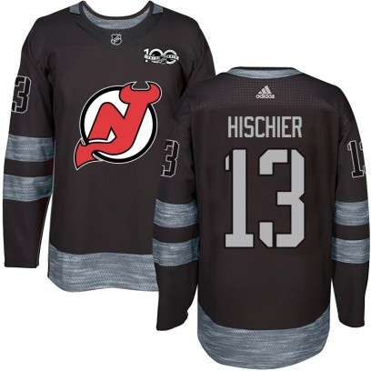 Youth Authentic New Jersey Devils Nico Hischier 1917-2017 100th Anniversary Jersey - Black