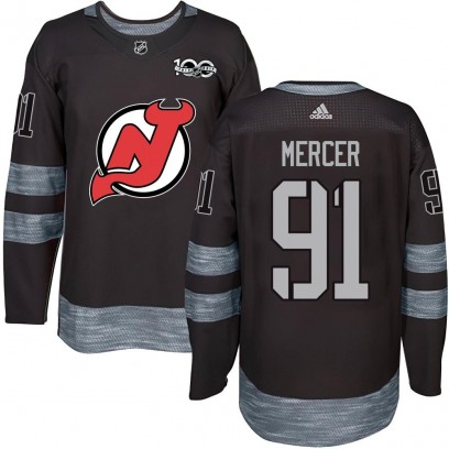 Youth Authentic New Jersey Devils Dawson Mercer 1917-2017 100th Anniversary Jersey - Black