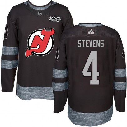 Youth Authentic New Jersey Devils Scott Stevens 1917-2017 100th Anniversary Jersey - Black
