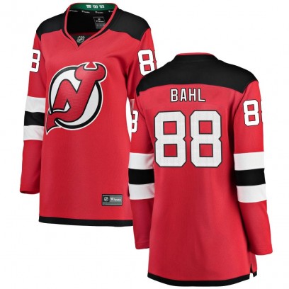 Women's Breakaway New Jersey Devils Kevin Bahl Fanatics Branded Home Jersey - Red