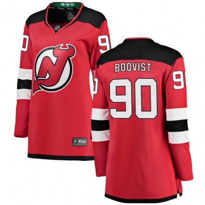 Women's Breakaway New Jersey Devils Jesper Boqvist Fanatics Branded Home Jersey - Red
