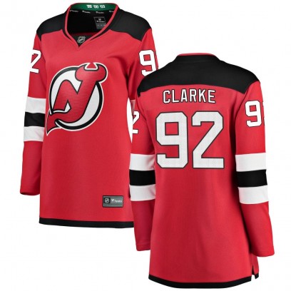 Women's Breakaway New Jersey Devils Graeme Clarke Fanatics Branded Home Jersey - Red