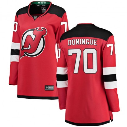 Women's Breakaway New Jersey Devils Louis Domingue Fanatics Branded Home Jersey - Red