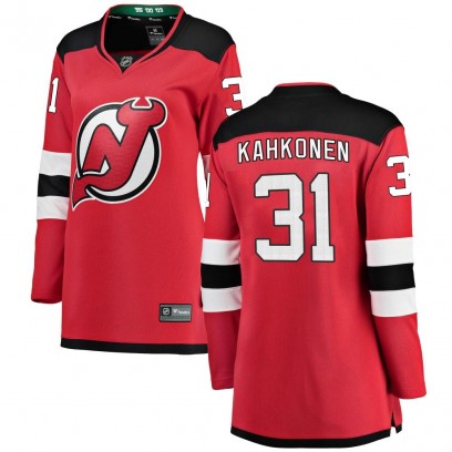 Women's Breakaway New Jersey Devils Kaapo Kahkonen Fanatics Branded Home Jersey - Red