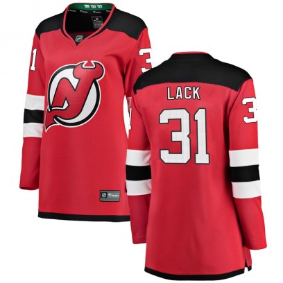 Women's Breakaway New Jersey Devils Eddie Lack Fanatics Branded Home Jersey - Red