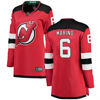 Women's Breakaway New Jersey Devils John Marino Fanatics Branded Home Jersey - Red