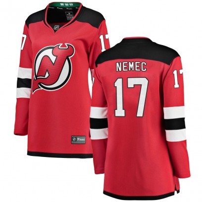 Women's Breakaway New Jersey Devils Simon Nemec Fanatics Branded Home Jersey - Red