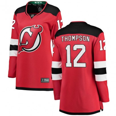 Women's Breakaway New Jersey Devils Tyce Thompson Fanatics Branded Home Jersey - Red