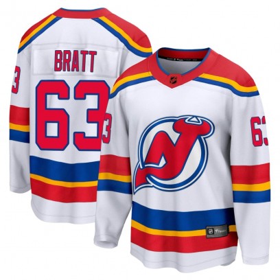 Men's Breakaway New Jersey Devils Jesper Bratt Fanatics Branded Special Edition 2.0 Jersey - White