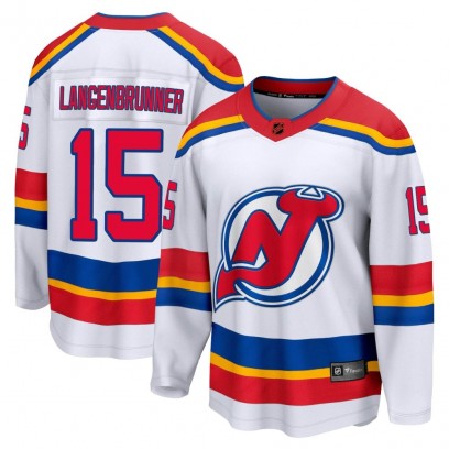 Men's Breakaway New Jersey Devils Jamie Langenbrunner Fanatics Branded Special Edition 2.0 Jersey - White