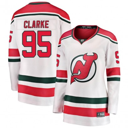 Women's Breakaway New Jersey Devils Graeme Clarke Fanatics Branded Alternate Jersey - White