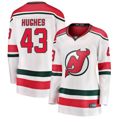 Women's Breakaway New Jersey Devils Luke Hughes Fanatics Branded Alternate Jersey - White