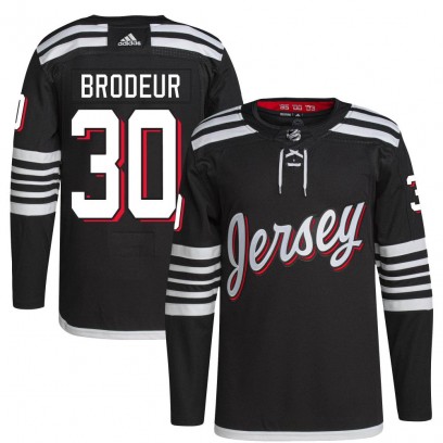 Youth Authentic New Jersey Devils Martin Brodeur Adidas 2021/22 Alternate Primegreen Pro Player Jersey - Black