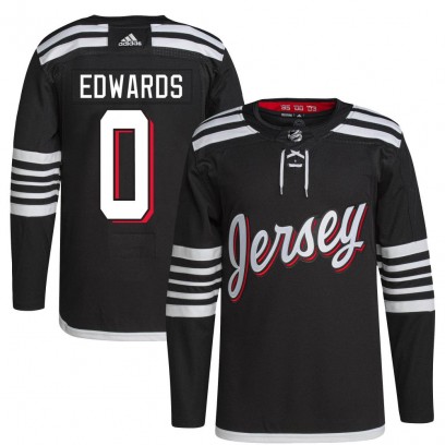 Youth Authentic New Jersey Devils Ethan Edwards Adidas 2021/22 Alternate Primegreen Pro Player Jersey - Black