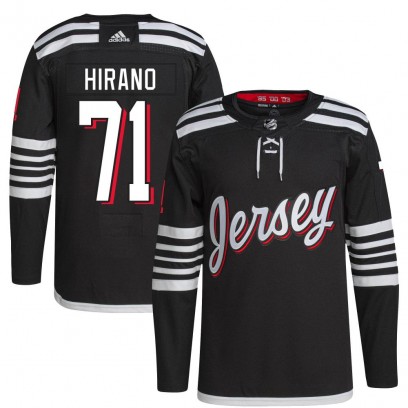 Youth Authentic New Jersey Devils Yushiroh Hirano Adidas 2021/22 Alternate Primegreen Pro Player Jersey - Black
