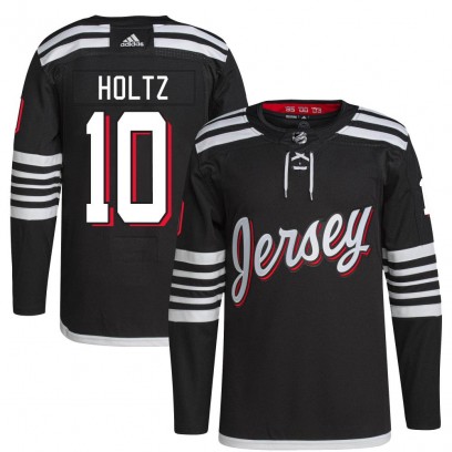 Youth Authentic New Jersey Devils Alexander Holtz Adidas 2021/22 Alternate Primegreen Pro Player Jersey - Black