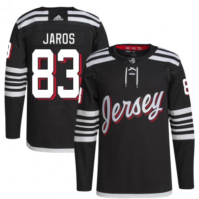 Youth Authentic New Jersey Devils Christian Jaros Adidas 2021/22 Alternate Primegreen Pro Player Jersey - Black