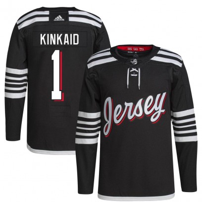 Youth Authentic New Jersey Devils Keith Kinkaid Adidas 2021/22 Alternate Primegreen Pro Player Jersey - Black