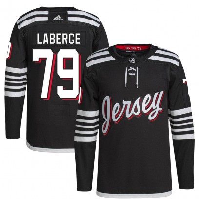 Youth Authentic New Jersey Devils Samuel Laberge Adidas 2021/22 Alternate Primegreen Pro Player Jersey - Black