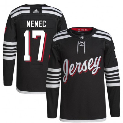 Youth Authentic New Jersey Devils Simon Nemec Adidas 2021/22 Alternate Primegreen Pro Player Jersey - Black