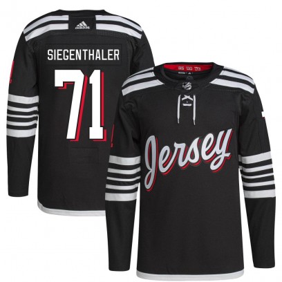 Youth Authentic New Jersey Devils Jonas Siegenthaler Adidas 2021/22 Alternate Primegreen Pro Player Jersey - Black
