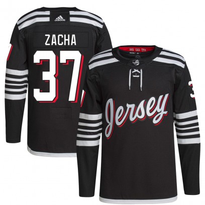 Youth Authentic New Jersey Devils Pavel Zacha Adidas 2021/22 Alternate Primegreen Pro Player Jersey - Black
