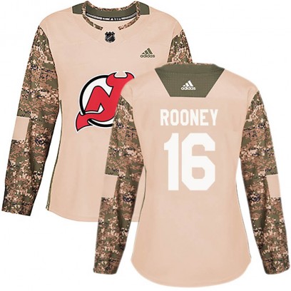 Women's Authentic New Jersey Devils Kevin Rooney Adidas Veterans Day Practice Jersey - Camo