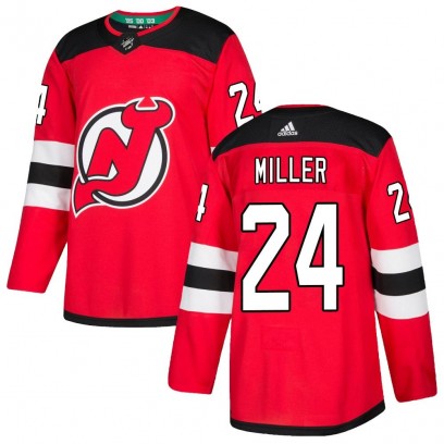 Men's Authentic New Jersey Devils Colin Miller Adidas Home Jersey - Red