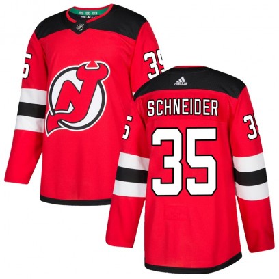 Men's Authentic New Jersey Devils Cory Schneider Adidas Home Jersey - Red