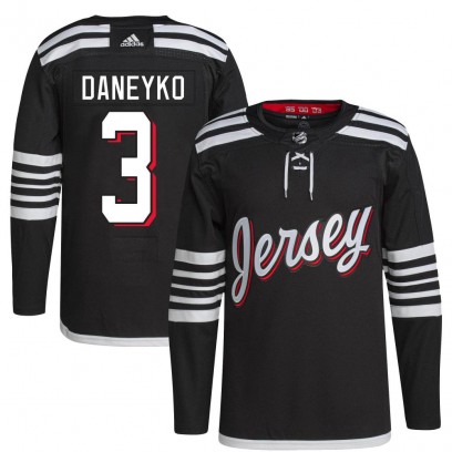 Men's Authentic New Jersey Devils Ken Daneyko Adidas 2021/22 Alternate Primegreen Pro Player Jersey - Black