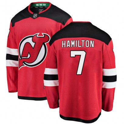 Men's Breakaway New Jersey Devils Dougie Hamilton Fanatics Branded Home Jersey - Red