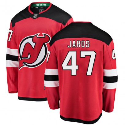 Men's Breakaway New Jersey Devils Christian Jaros Fanatics Branded Home Jersey - Red