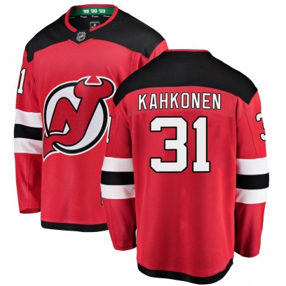 Men's Breakaway New Jersey Devils Kaapo Kahkonen Fanatics Branded Home Jersey - Red