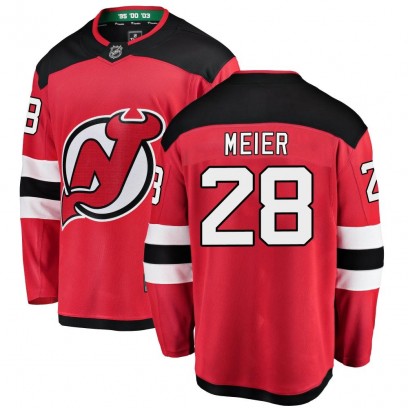 Men's Breakaway New Jersey Devils Timo Meier Fanatics Branded Home Jersey - Red