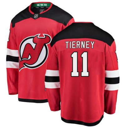 Men's Breakaway New Jersey Devils Chris Tierney Fanatics Branded Home Jersey - Red